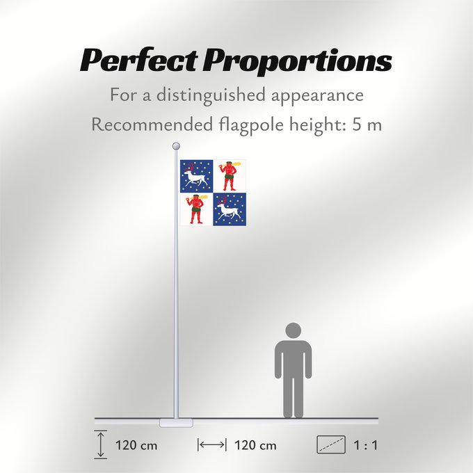 Flag Proportions: Norrbottens län vapenflagga	Norrbotten County in Sweden	Norrbotten	Norrbottens läns vapenflagga