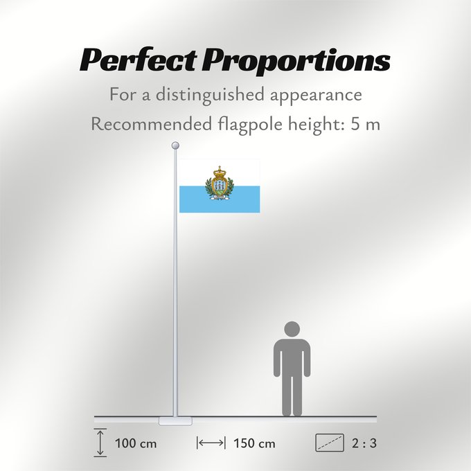 Flag Proportions: San Marino  civil	San Marino	Saint-Marin