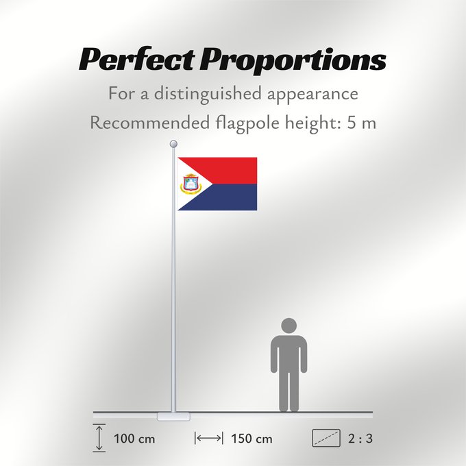 Flag Proportions: Sint Maarten	Sint Maarten  Kingdom of the Netherlands	Saint-Martin