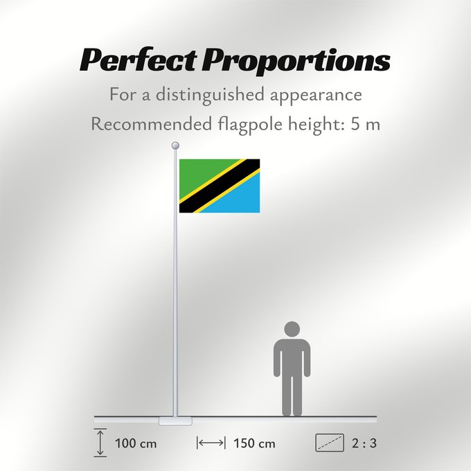 Flag Proportions: Tanzania	Tanzania, United Republic of	Tanzanie	Tansania, Vereinigte Republik