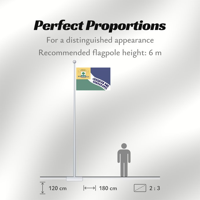 Flag Proportions: JaboataodosGuararapes Pernambuco Brasil Jaboatão dos Guararapes Município de Jaboatão dos Guararapes no Estado de Pernambuco