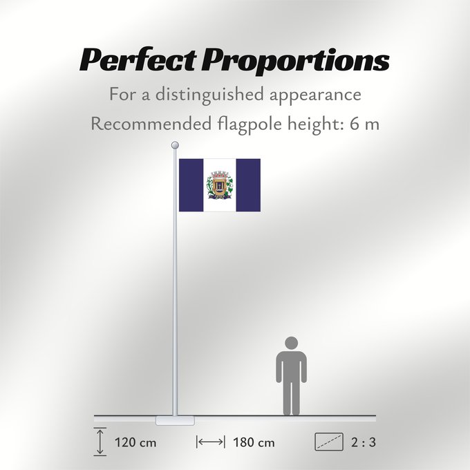 Flag Proportions: Leme SaoPaulo Brasil Leme Município de Leme no Estado de São Paulo