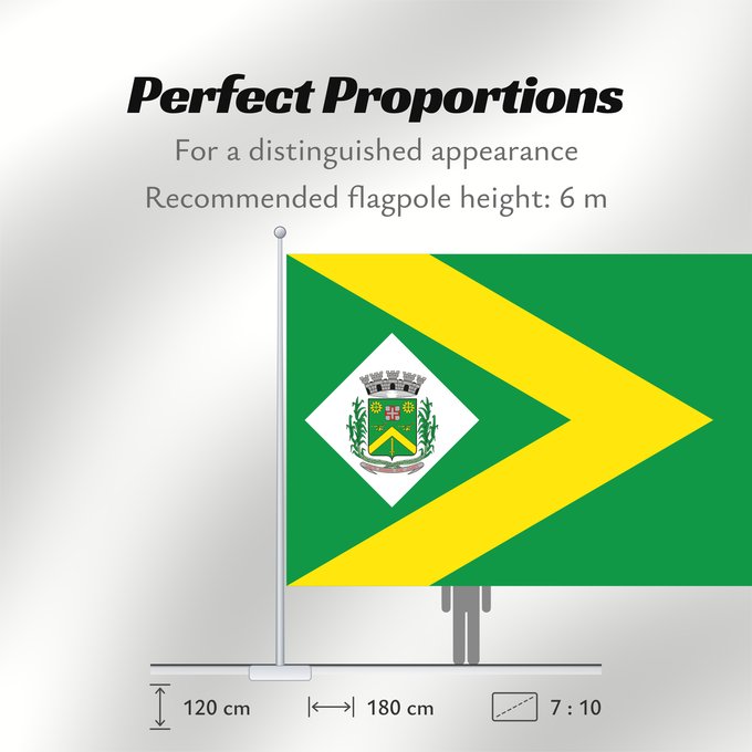Flag Proportions: SantaBarbaradOeste SaoPaulo Brasil Santa Bárbara d'Oeste Município de Santa Bárbara d Oeste no Estado de São Paulo