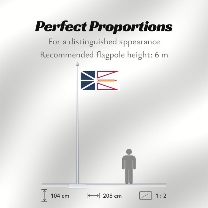 Flag Proportions: Newfoundland and Labrador Terre-Neuve-et-Labrador Terranova y Labrador Neufundland und Labrador Terranova Banniel Douar-Nevez ha Labrador