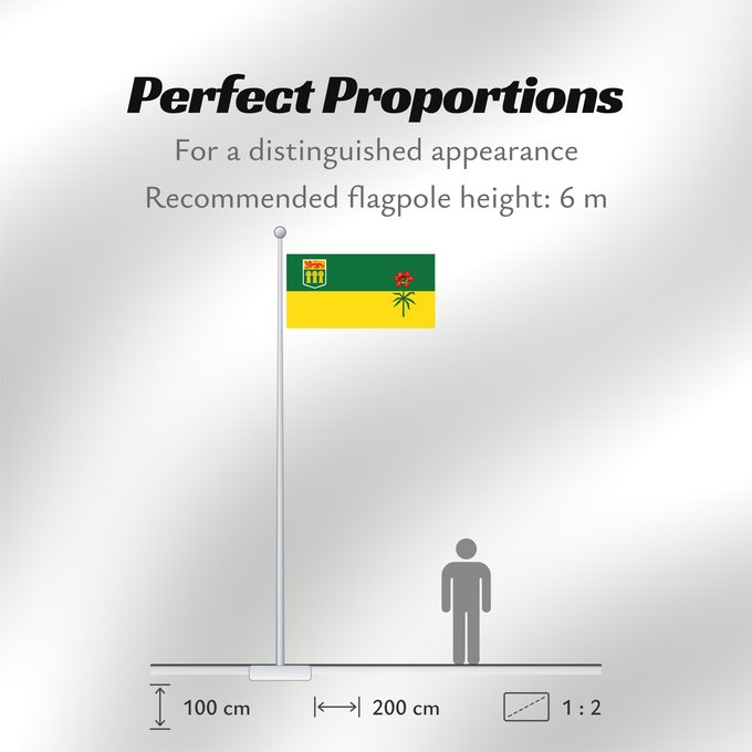 Flag Proportions: Saskatchewan Banniel proviñs Saskatchewan, Kanada