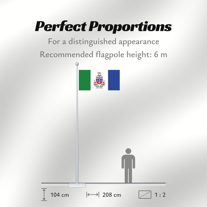 Flag Proportions: Yukon Yukon Territory Yukon territoire Yukon Territory Yukon (Territorium) Banniel tiriad Yukon, Kanada