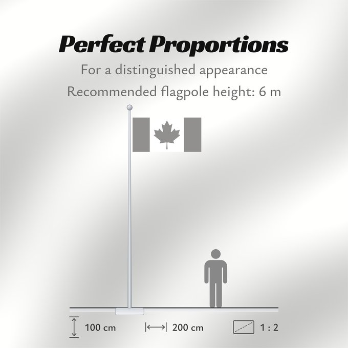 Flag Proportions: CanadaFlagBW	National Flag of Canada