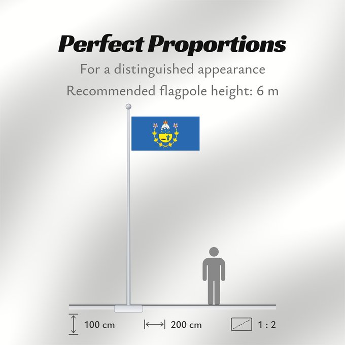 Flag Proportions: Commissioner of Nunavut Commissaire du Nunavut Comisionado de Nunavut Kommissar von Nunavut Commissario del Nunavut