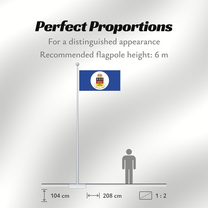 Flag Proportions: Lieutenant-Governor of Quebec Lieutenant-gouverneur du Québec Teniente Gobernador de Quebec Lieutenantgouverneur von Quebec Luogotenente Governatore del Quebec