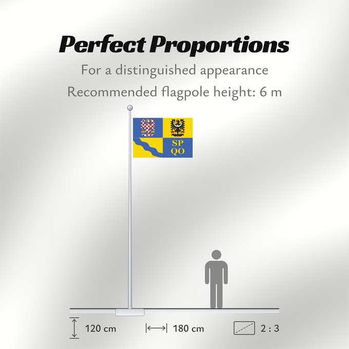 Flag Proportions: Olomouc Region	Région d'Olomouc	Región de Olomouc	Region Olomouc	Olomouckého kraje