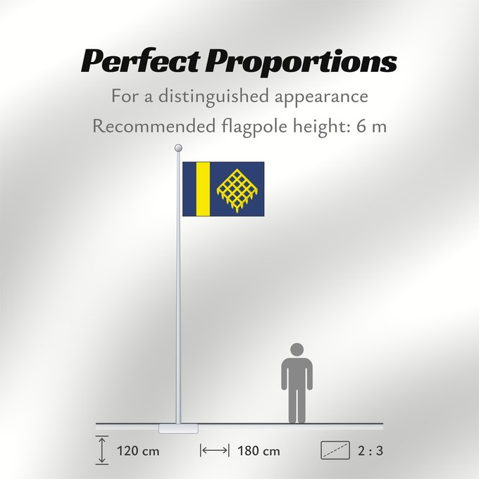 Flag Proportions: Bruzovice Bruzovice, Frýdek-Místek District Gminy Bruzowice, Powiat Frydek-Mistek