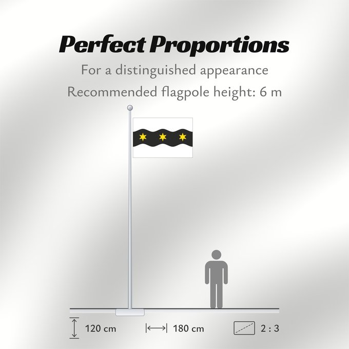 Flag Proportions: Cerna Voda CZ Erná Voda, okres Jeseník