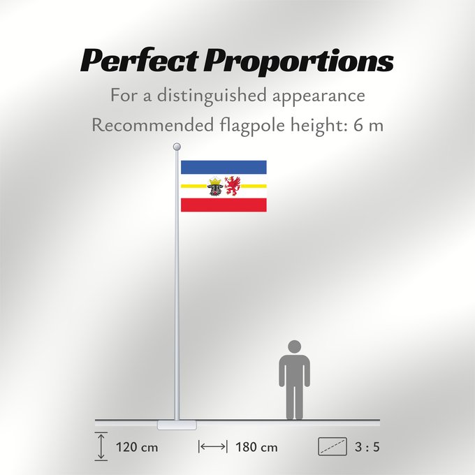 Flag Proportions: Mecklenburg-Western Pomerania	Mecklenburg-Vorpommern	Mecklembourg-Poméranie-Occidentale	Mecklemburgo-Pomerania Occidental	Meclemburgo-Pomerania Anteriore