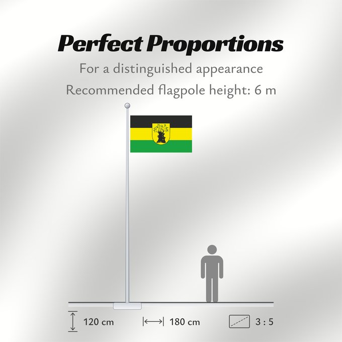 Flag Proportions: Apolda Hissflagge Hissflagge von Apolda
