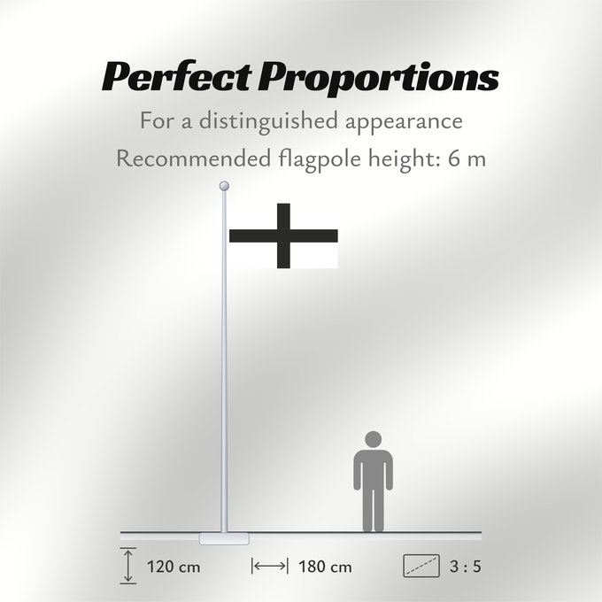 Flag Proportions: Black St George s Cross