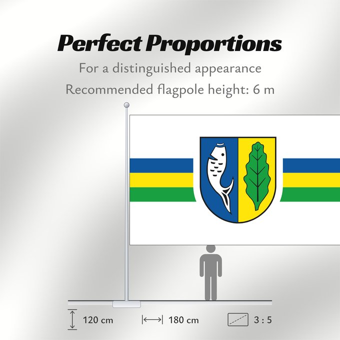 Flag Proportions: Graal Mueritz German municipality of Graal-Müritz Commune allemande de Graal-Müritz Graal-Müritz Gemeinde Graal-Müritz