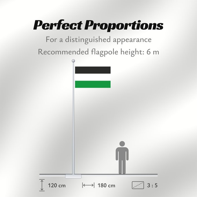 Flag Proportions: Kreisfreien Stadt Gelsenkirchen	It is easy to put a border around this flag image	Ville de Gelsenkirchen	Gelsenkirchen	Stadt Gelsenkirchen  Die Flagge der Stadt ist schwarz-weiß-grün