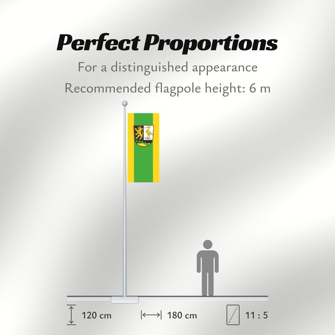 Flag Proportions: Landkreis Greiz	German district Greiz	Arrondissement de Greiz	Distrito de Greiz	Distretto di Greiz