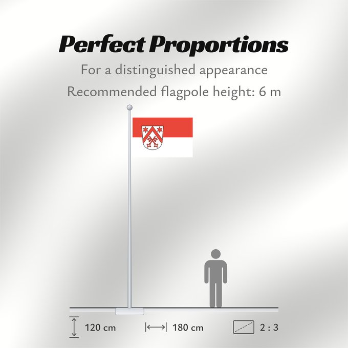 Flag Proportions: Preußisch Oldendorf It is easy to put a border around this flag image