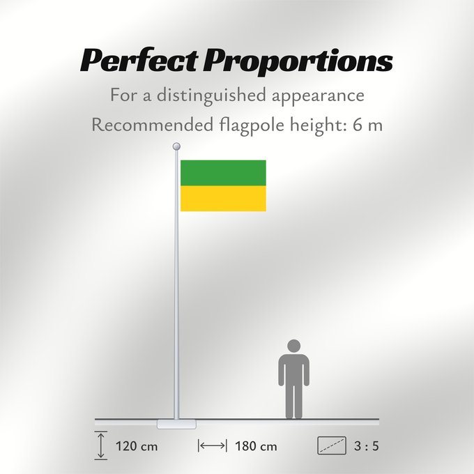Flag Proportions: Recklinghausen Hissflagge der Stadt Recklinghausen
