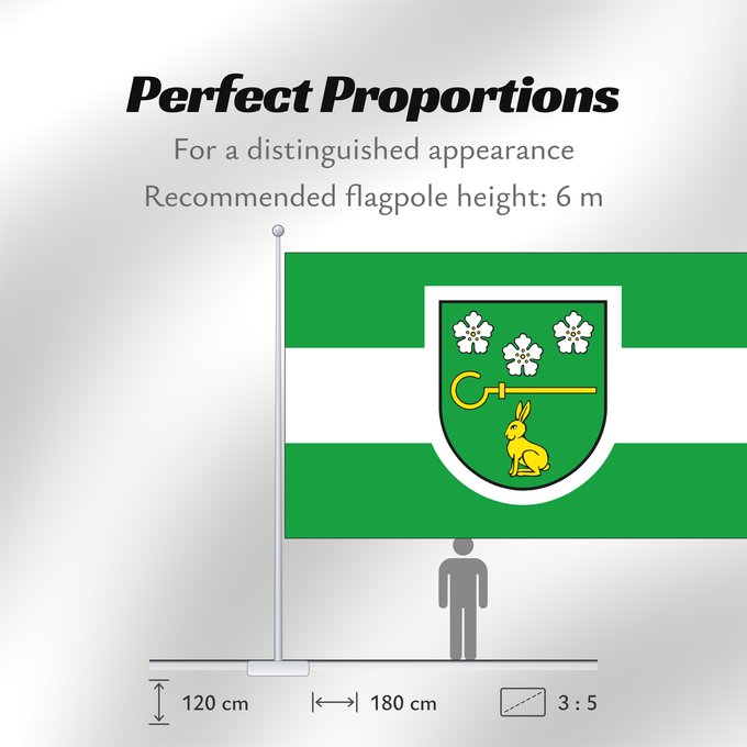 Flag Proportions: Sanitz German municipality of Sanitz Commune allemande de Sanitz Gemeinde Sanitz
