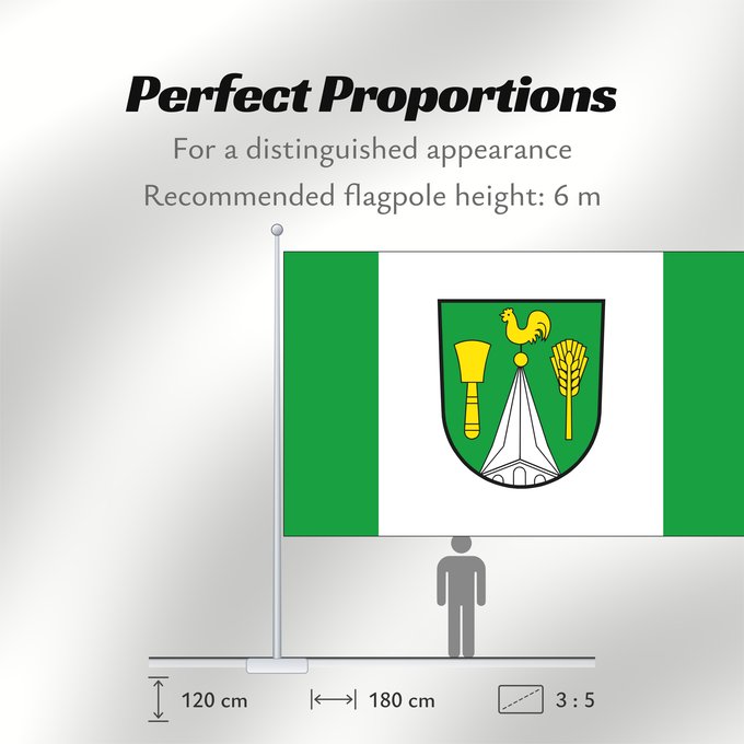 Flag Proportions: Wusterhusen German municipality of Wusterhusen Commune allemande de Wusterhusen Gemeinde Wusterhusen