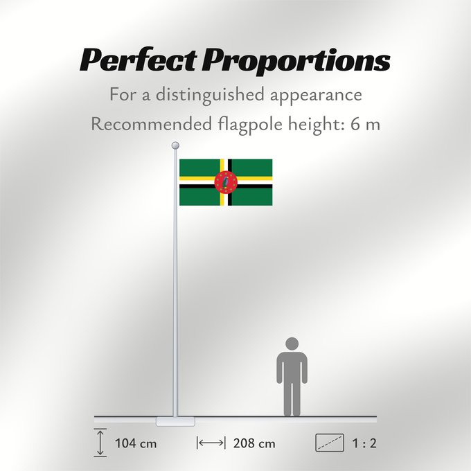 Flag Proportions: Dominica  1978–1981	Dominica 1978-1981	Dominique (1978–1981)	Dominica (1978–1981)