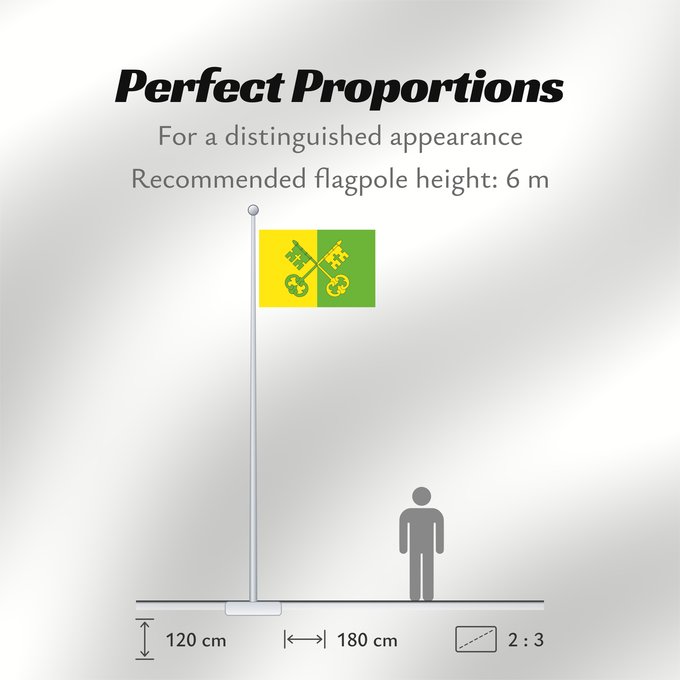 Flag Proportions: D Alfés Alfés Proporciones 2 3, bicolor vertical amarillo y verde claro Apaïsada
