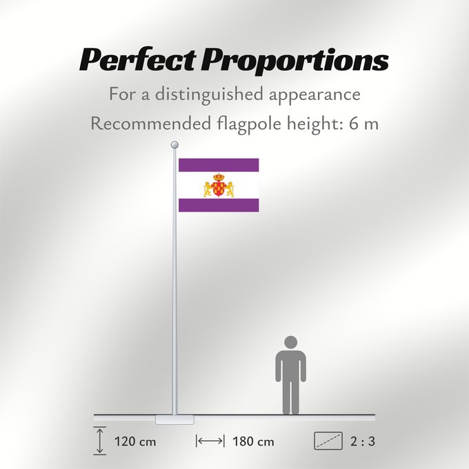 Flag Proportions: Baltanás Baltanás, in Palencia Spain