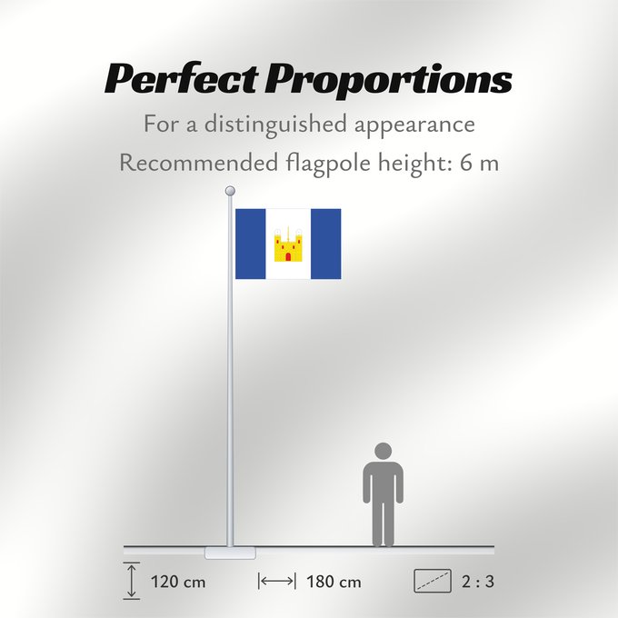 Flag Proportions: Codo Codo-Zaragoza-Spain Codo-Zaragoza