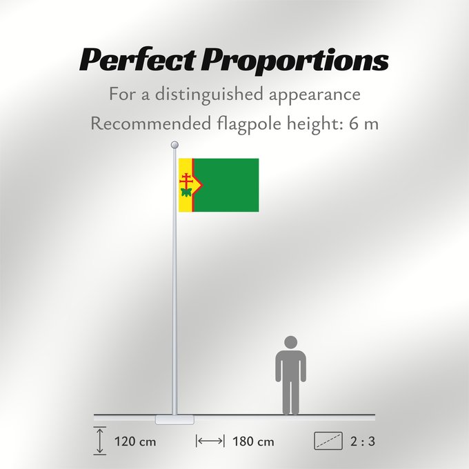 Flag Proportions: Codos Codos-Zaragoza-Spain Codos-Zaragoza