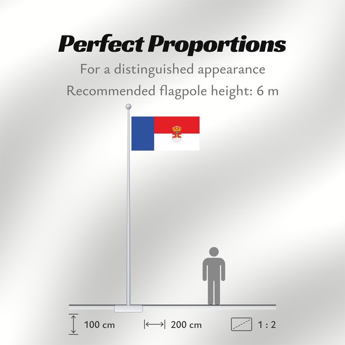 Flag Proportions: Sotalbo Municipal de Sotalbo Ávila «Bandera tercia al batiente doble