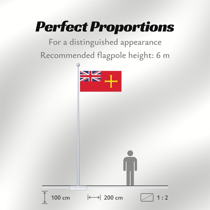 Flag Proportions: Civil Ensign of Guernsey	Guernsey - Civil Ensign	Guernesey - Pavillon civil	Guernsey - Bandera civil	Guernsey - Zivilschiffsflagge	Guernsey - Insegna civile