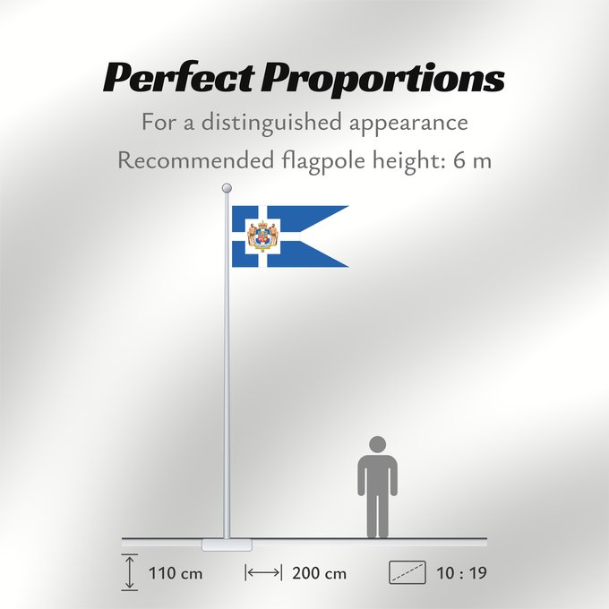 Flag Proportions: Greek Royal Flag 1863 The reported first Royal Standard of Greece, ca