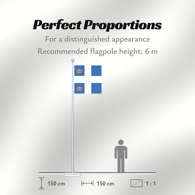 Flag Proportions: Standard of the Crown Prince of Greece  1916-1922	Standard of the Crown Prince of Greece 1916-1922