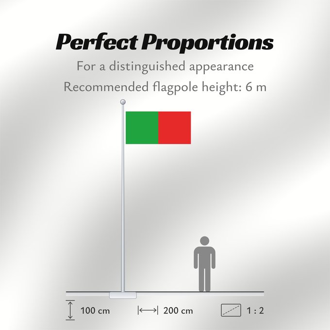 Flag Proportions: County Mayo Comté de Mayo Condado de Mayo Contea di Mayo