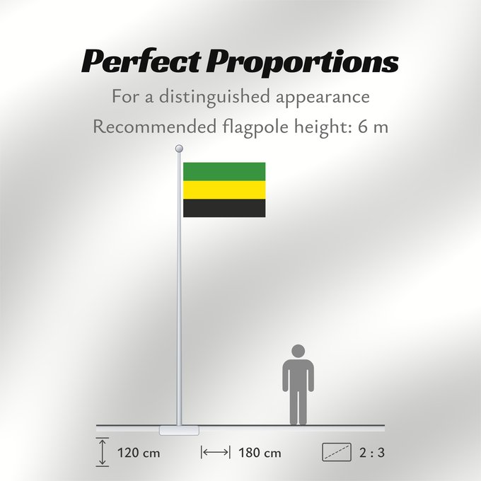 Flag Proportions: First proposed flag of Jamaica