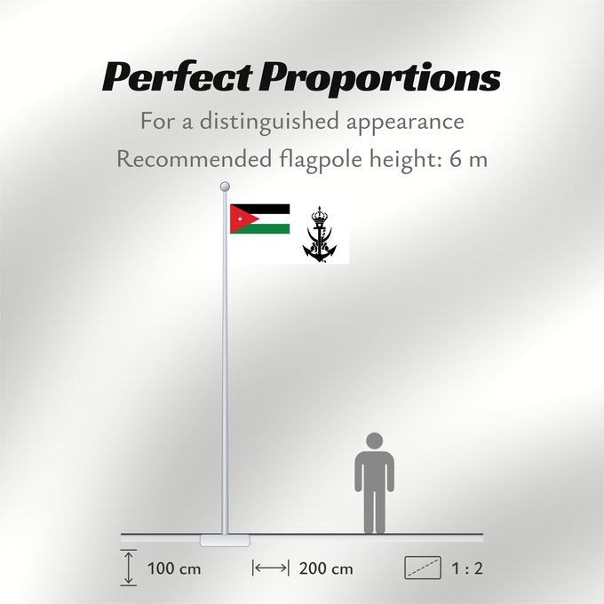 Flag Proportions: Naval Ensign of Jordan