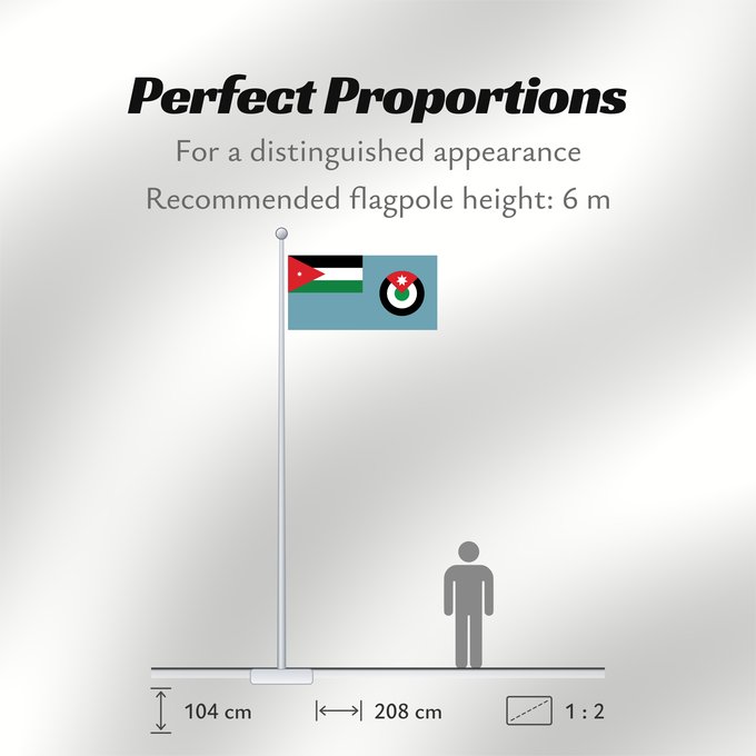 Flag Proportions: Royal Jordan Air Force Ensign