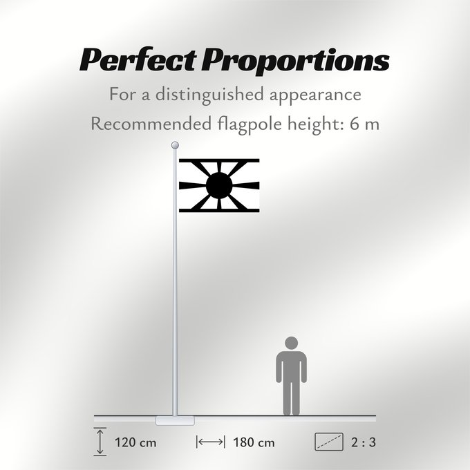 Flag Proportions: Standard of Rear Admiral of Imperial Japanese Navy Standard of Rear Admiral Imperial Japanese Navy Drapeau de rang de contre-amiral de la Marine impériale japonaise Bandera de Rango de Contralmirante de la Armada Imperial Japonesa Rangflagge eines Konter