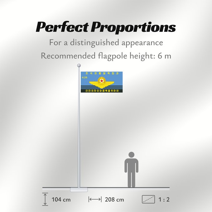 Flag Proportions: Korean People s Army Air Force	조선인민군 항공병와 방공부대의 군기	朝鲜人民军航空兵和防空部队军旗	朝鮮人民軍航空兵和防空部隊軍旗