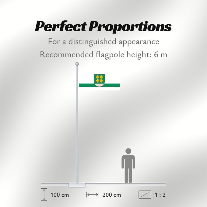 Flag Proportions: Kalnciems Former city of Kalnciems, Latvia Kalnciems (ancienne ville) Kalnciems (antigua ciudad) Kalnciems (ehemalige Stadt) Kalnciems (ex città) Kalnciema pilsētas