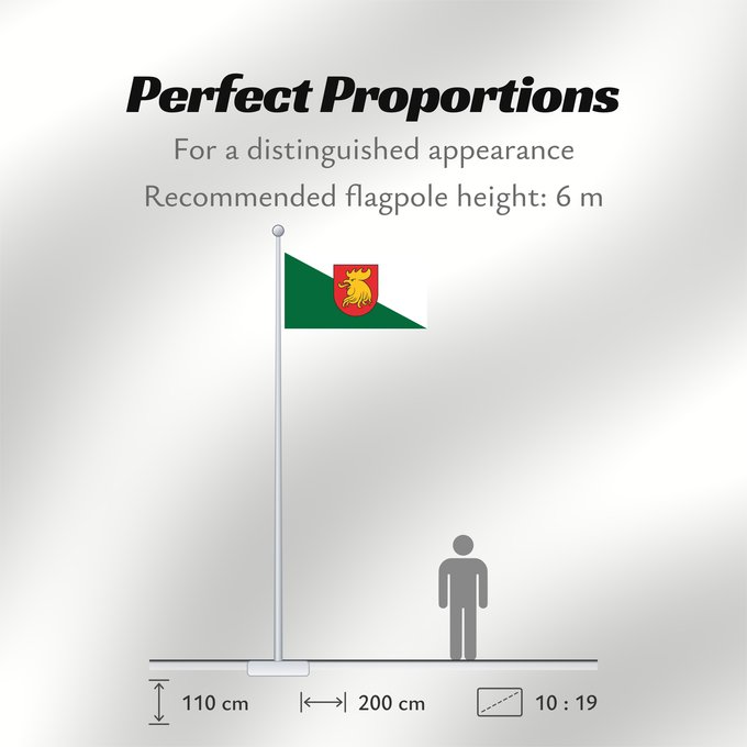 Flag Proportions: Madona City of Madona, Latvia Stadt Madona, Lettland Madona, Letònia Madonas pilsētas karogs Madonas pilsētas karoga apraksts Madonas pilsētas karogs ir taisnstūra audums ar platuma un augstuma proporcijas attiecību 2 1. Diagonāle sadala karogu divos trij