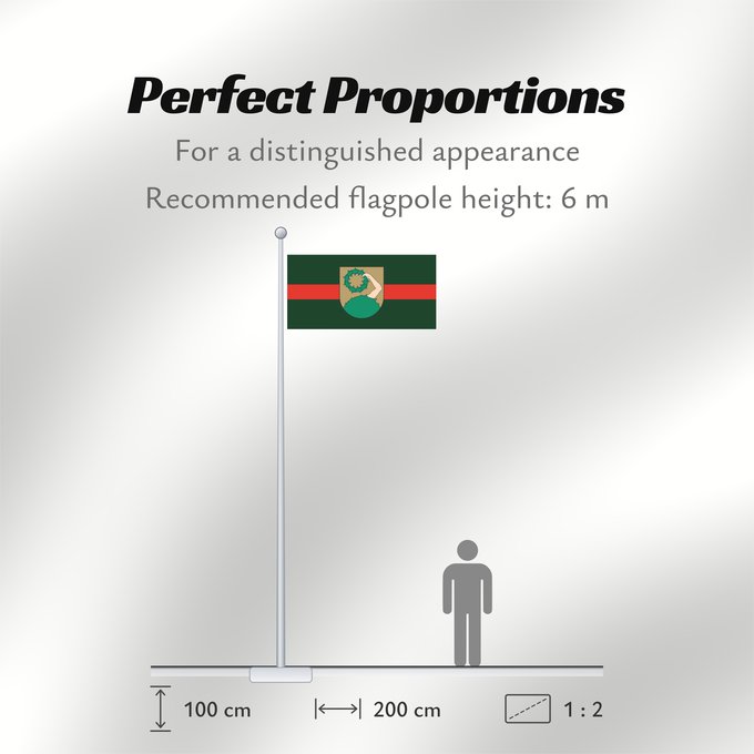 Flag Proportions: Talsi City of Talsi, Latvia Talsu pilsētas karogs