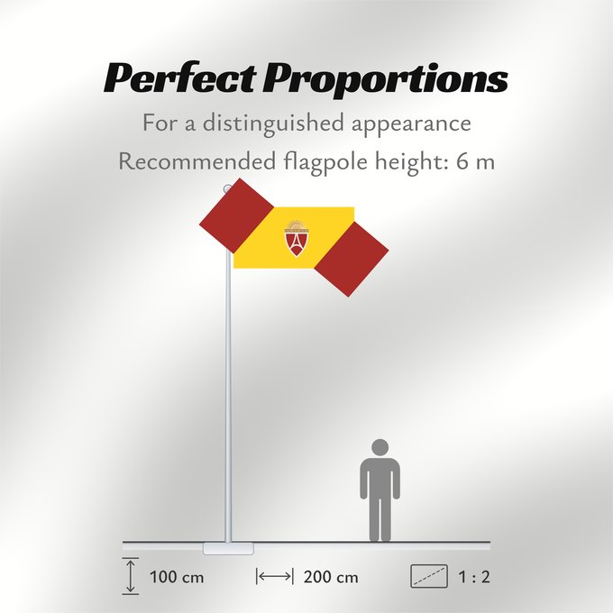 Flag Proportions: Aerodrom Municipality, North Macedonia New flag of Aerodrom Municipality, Macedonia Municipalité d'Aerodrom (Nouveau drapeau, Macédoine) Municipio de Aerodrom (Nueva bandera, Macedonia) Gemeinde Aerodrom (Neue Flagge, Mazedonien) Comune di Aerodrom (Nuova