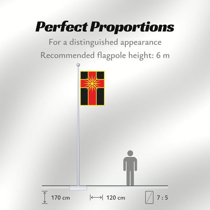 Flag Proportions: Drugovo Municipality	Drugovo Municipality, Macedonia	Знаме на Општина Другово