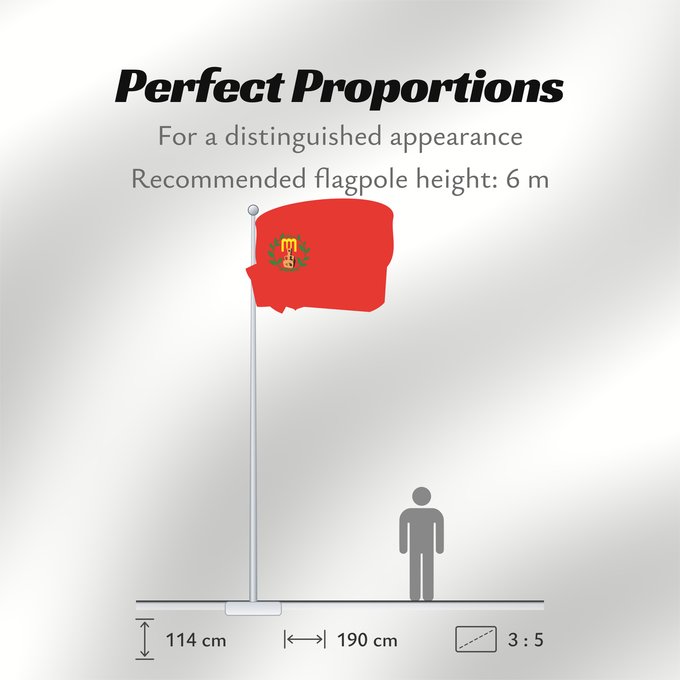 Flag Proportions: Gazi Baba Municipality, North Macedonia Gazi Baba Municipality, Macedonia Municipalité de Gazi Baba Municipio de Gazi Baba Gemeinde Gazi Baba Comune di Gazi Baba Знаме на Општина Гази Баба