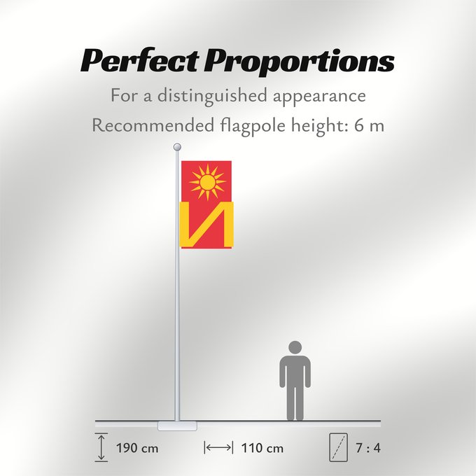 Flag Proportions: Ilinden Municipality Ilinden Municipality, Macedonia Знаме на Општина Илинден