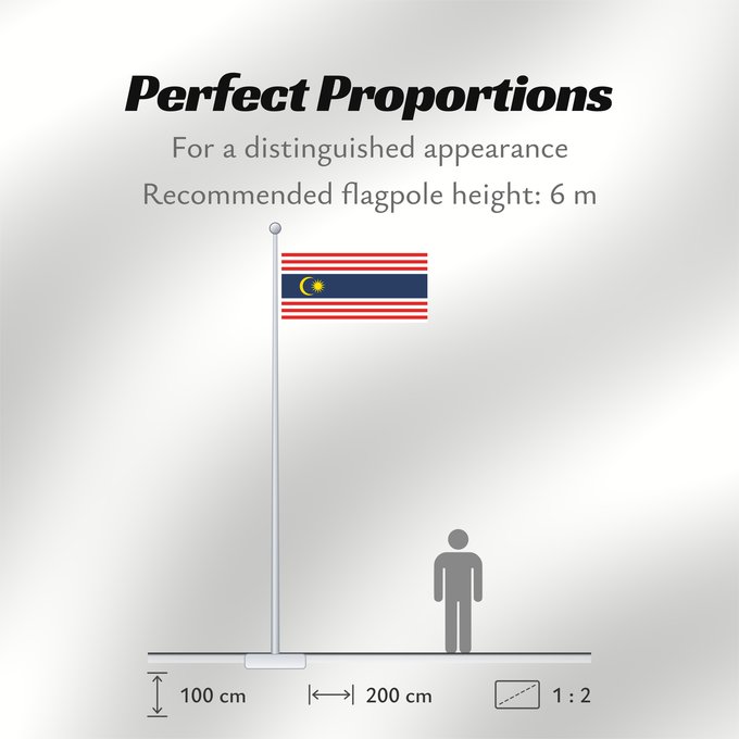 Flag Proportions: Kuala Lumpur, Malaysia Kuala Lumpur Kuala Lumpur, Federal Territory, in Malaysia