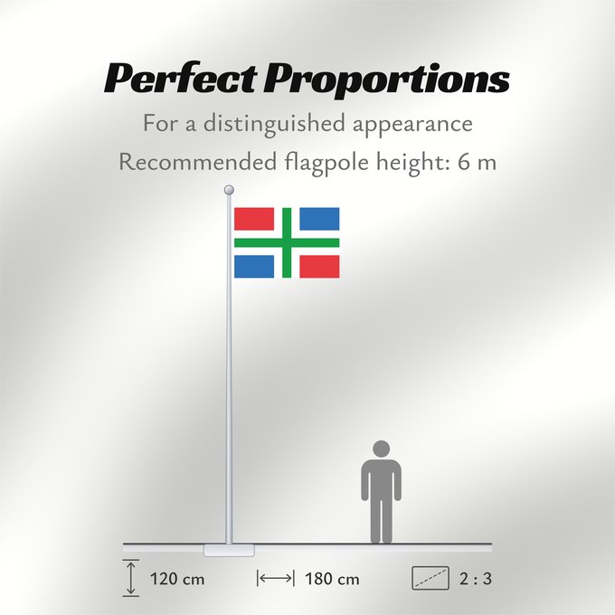 Flag Proportions: Groningen Province of Groningen, Netherlands Groningue Groninga